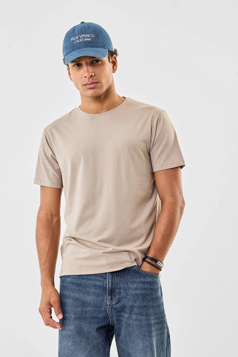 SNITCH Basic Side Slit Stretch T-Shirt